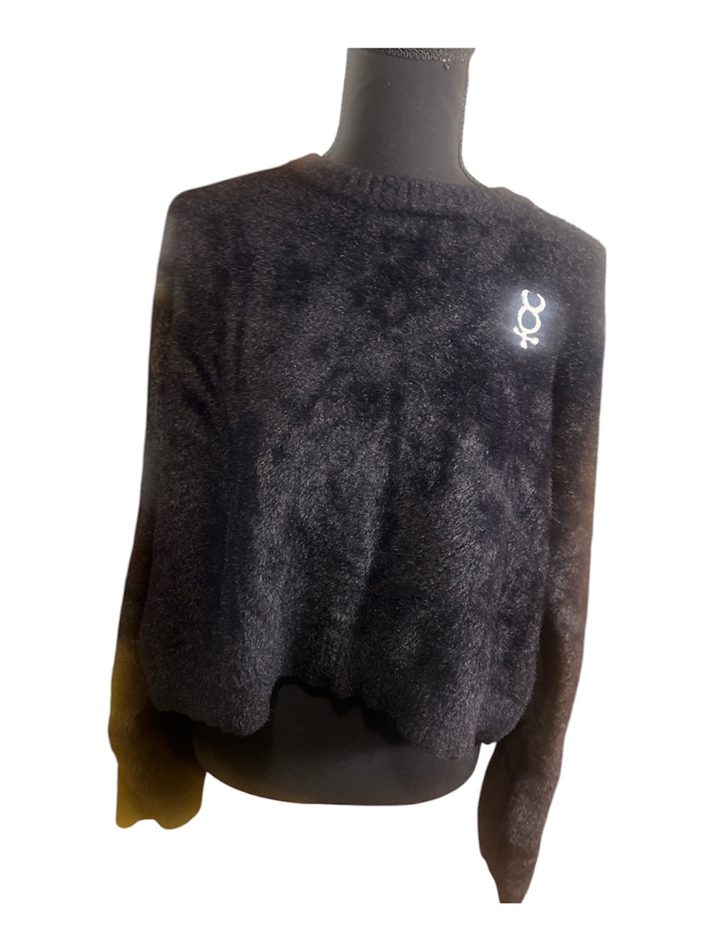 Disturbia Black Cropped Sweater S XL